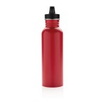 Botella personalizada de acero con boquilla color rojo quinta vista