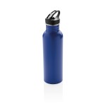 Botella personalizada de acero con boquilla color azul