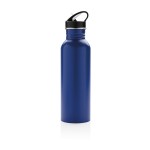 Botella personalizada de acero con boquilla color azul tercera vista