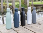 Botellas termo personalizadas de acero color gris oscuro