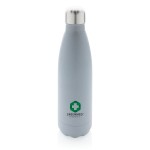 Botella con revestimiento reflectante color gris vista con logo