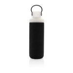 Botella de vidrio con funda de silicona color negro segunda vista