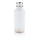 Botella con función termo y placa para logo color blanco tercera vista