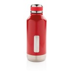 Botella con función termo y placa para logo color rojo segunda vista