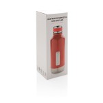 Botella con función termo y placa para logo color rojo sexta vista