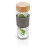 Botellas pequeñas de vidrio personalizadas color transparente vista con logo