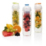 Botellas con compartimento para fruta color azul vista general