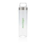 Botellas BPA Free para personalizar color blanco vista con logo