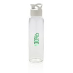 Botella libre de BPA para personalizar color blanco vista con logo