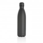 Botella de acero grande con función termo color gris oscuro segunda vista