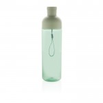 Botella de RPET con tapa desmontable y asa de transporte 600ml color verde tercera vista