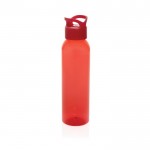 Botella de RPET ideal para el gimnasio con tapón de rosca 650ml color rojo