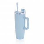 Vaso térmico de plástico reciclado con tapa de 3 posiciones 900ml color azul claro