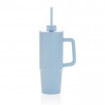 Vaso térmico de plástico reciclado con tapa de 3 posiciones 900ml color azul marino segunda vista
