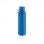 Botella térmica sin BPA con asa de transporte color azul