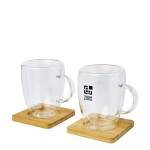 Set de tazas de doble pared con posavasos de 350ml Cappuccino vista principal