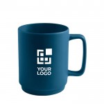 Taza de cerámica con acabado mate y asa grande rectangular 330ml vista principal