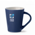 Taza de cerámica con asa triangular en colores hecha en EU 270ml vista principal