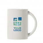 Taza de cerámica para sublimación con asa de medio circulo 300ml vista principal