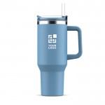 Vasos termo personalizados grandes de acero inoxidable con pajita 1.2L vista principal