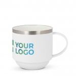 Taza de doble pared de cerámica apilable con capacidad de 300ml vista principal