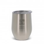 Vaso de acero inoxidable de doble pared con tapa transparente 300ml vista principal