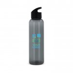 Botella de RPET de colores transparentes con asa geométrica 600ml vista principal