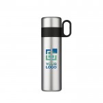 Termo de acero inoxidable con taza y asa como tapón 350ml vista principal