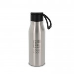 Botella de acero inoxidable en colores mate con cuerda 600ml vista principal