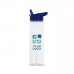 Botella de RPET transparente con tapa de pajita plegable 600ml vista principal