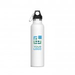 Botella de acero inoxidable 100% antifugas con mosquetón 650ml vista principal