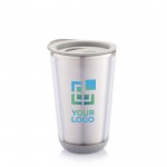 Vasos de acero inoxidable térmico de diseño moderno 350ml Trendy color gris vista de impresión