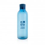 Botella de gran tamaño de plástico reciclado color azul vista de impresión