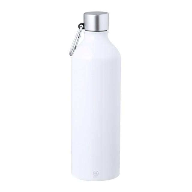 Botella de aluminio reciclado con acabado mate y mosquetón 800ml