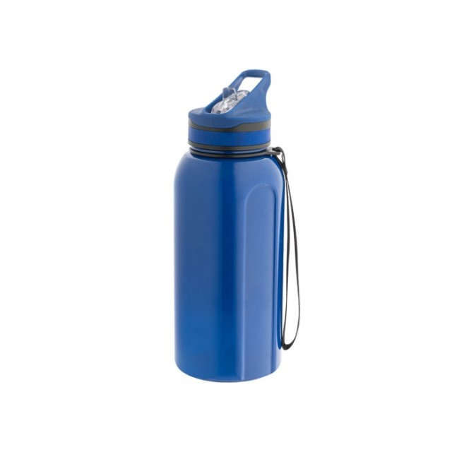 Botellas deportivas de plástico con asa y pajita en la tapa 1,2L