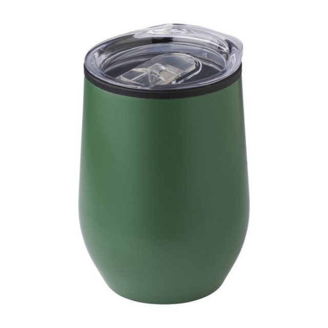 Taza térmica de acero con acabado mate y tapa a presión 300ml