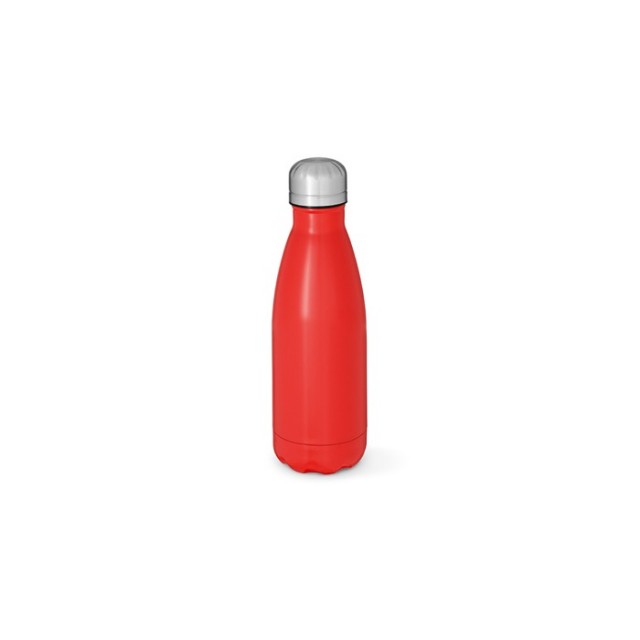 Botellas de acero reciclado con colores mate y tapón plateado 400ml
