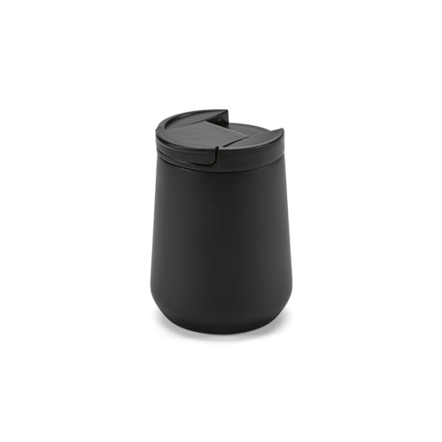 Tazas termo de acero con tapa antifugas de color negro 350ml