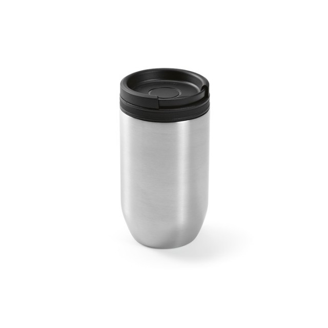 Vaso térmico de viaje metalizado con tapa de colores 320ml