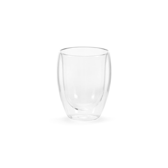 Vaso de vidrio de borosilicato con un diseño moderno 300ml