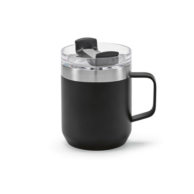 Taza de acero con tapa giratoria y aspecto robusta 350ml