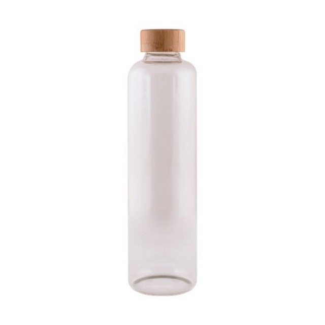 Botellas de vidrio de borosilicato con tapón de bambú 1L