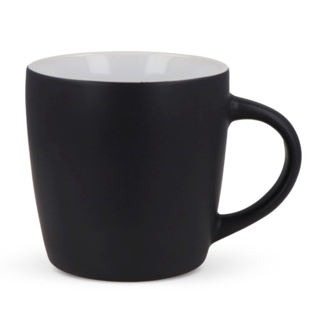 Tazas de cerámica en varios colores e interior blanco 250ml