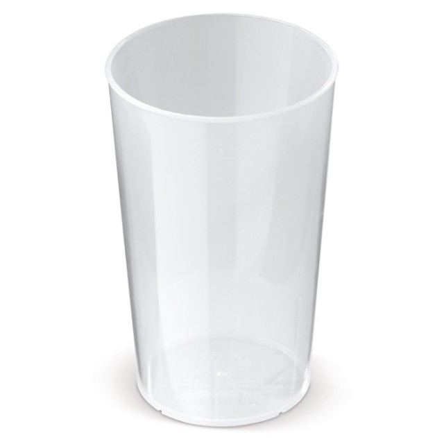 Vasos reutilizables transparentes apilables 100% reciclables 300ml