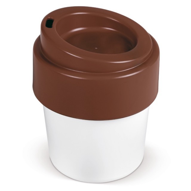Vaso take away muy pequeño con llamativa tapa de colores 240ml