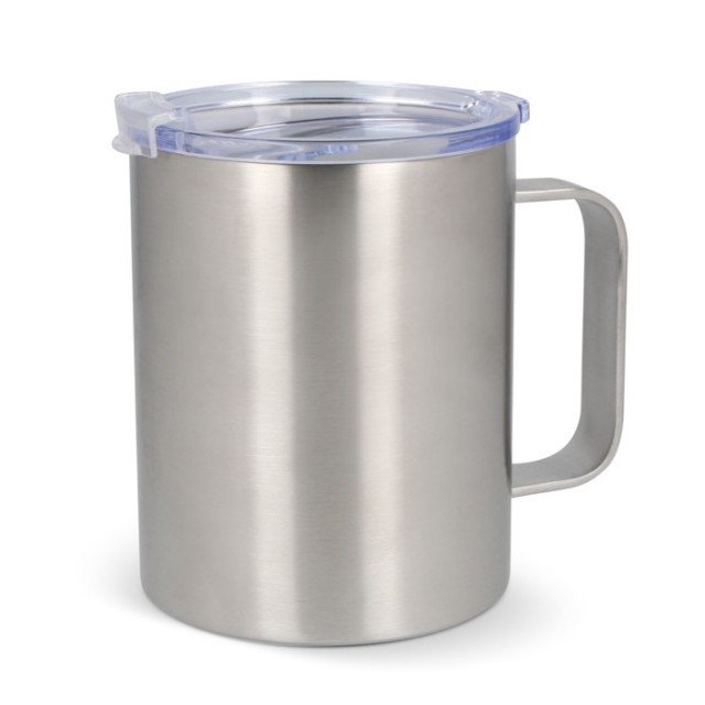 Tazas takeaway para publicidad de cerámica con detalle de metal 350ml
