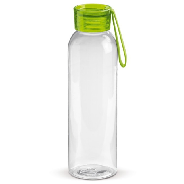 Botellas de plástico con tapón de colores y cuerpo transparente 600ml