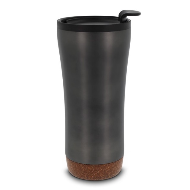 Tazas para llevar de doble pared con base de corcho 480ml