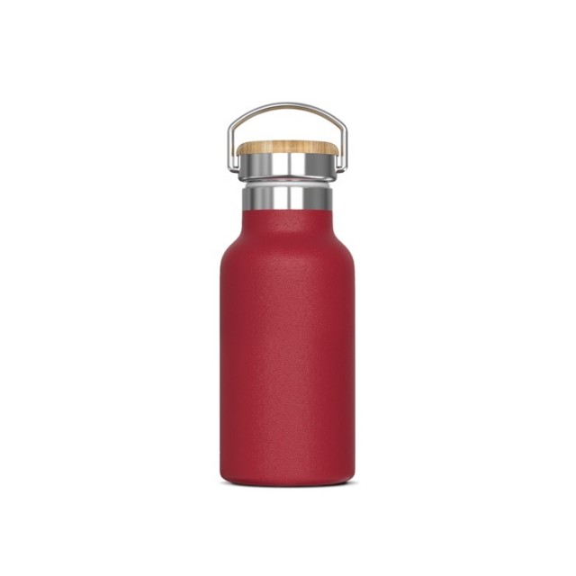 Botella térmica con recubrimiento de polvo y asa de transporte 350ml