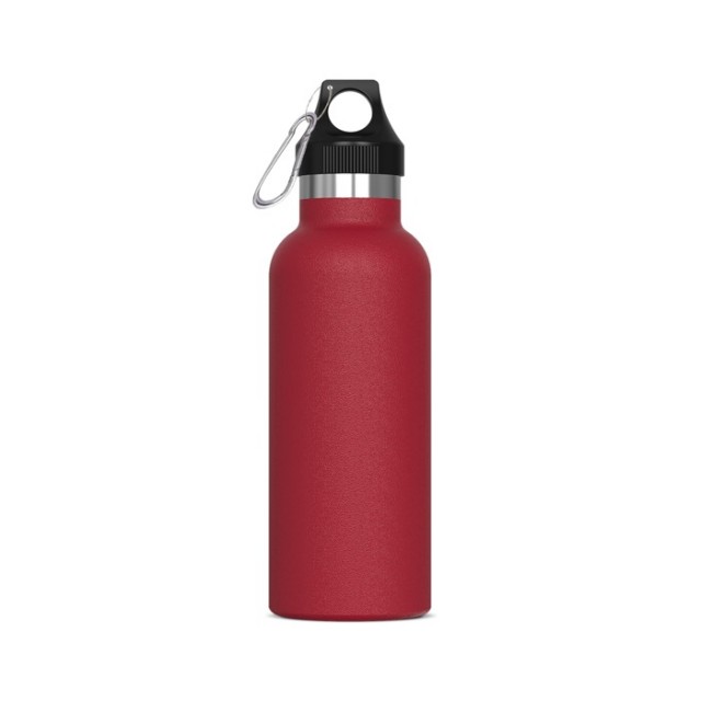 Botella de acero inoxidable antigoteo con mosquetón 500ml